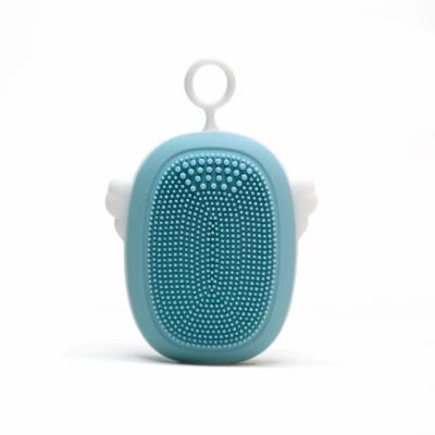 Mini Cepillo Angelito de Silicona Eléctrico Azul
